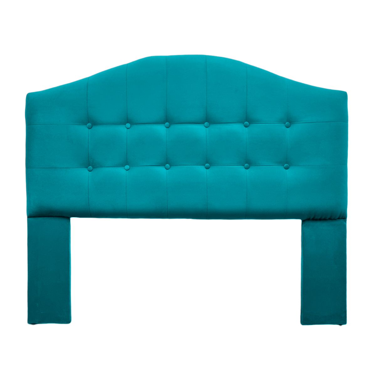 GENERICO - Respaldo De Cama 2 Plazas Madrid Felpa Turquesa