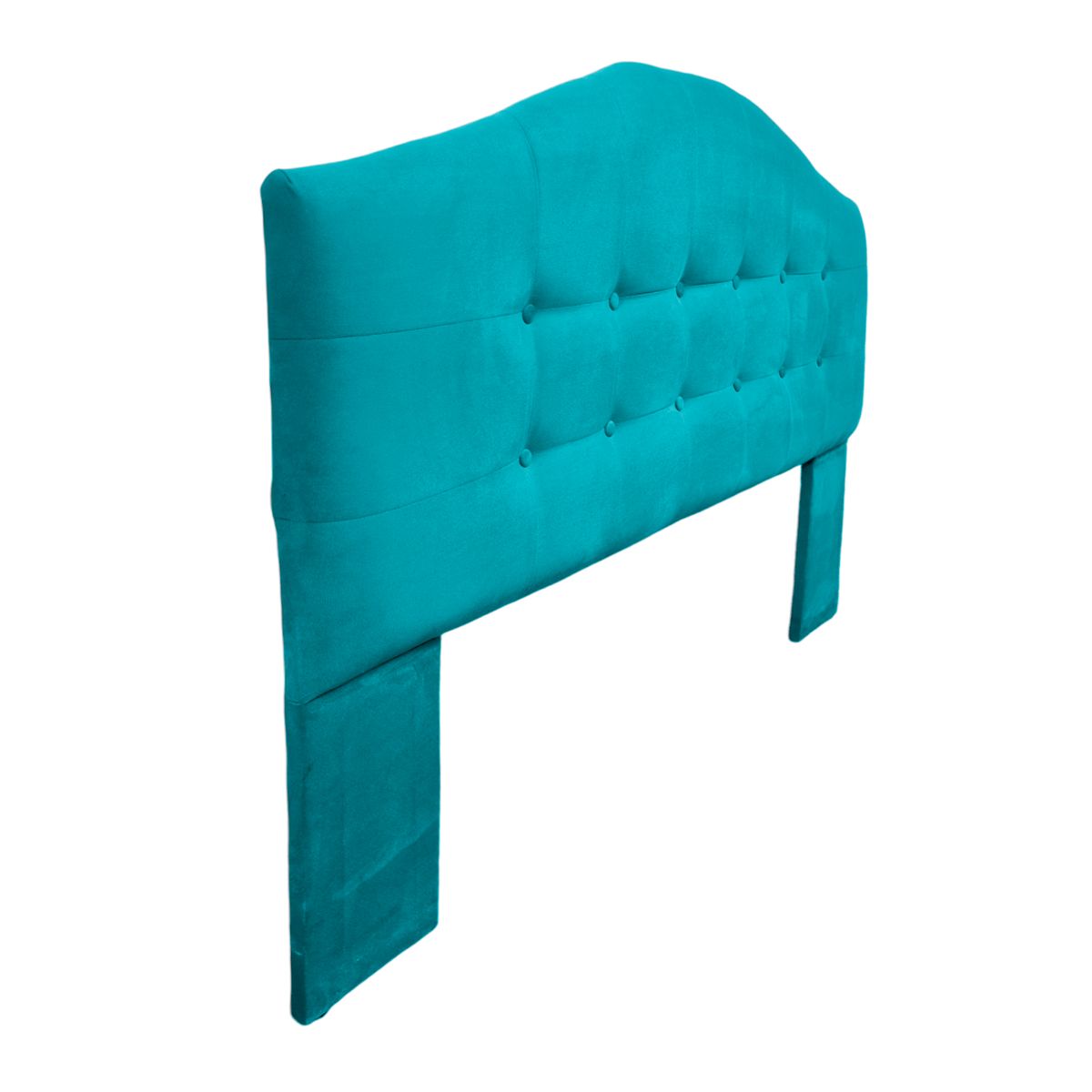 GENERICO - Respaldo De Cama 2 Plazas Madrid Felpa Turquesa