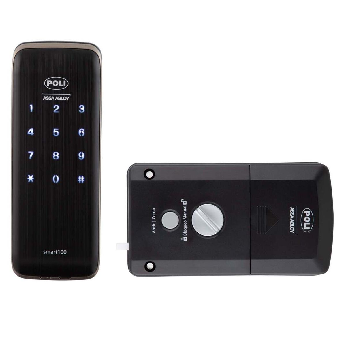 POLI - Cerrojo Digital POLI Sobreponer Smart100 Negro