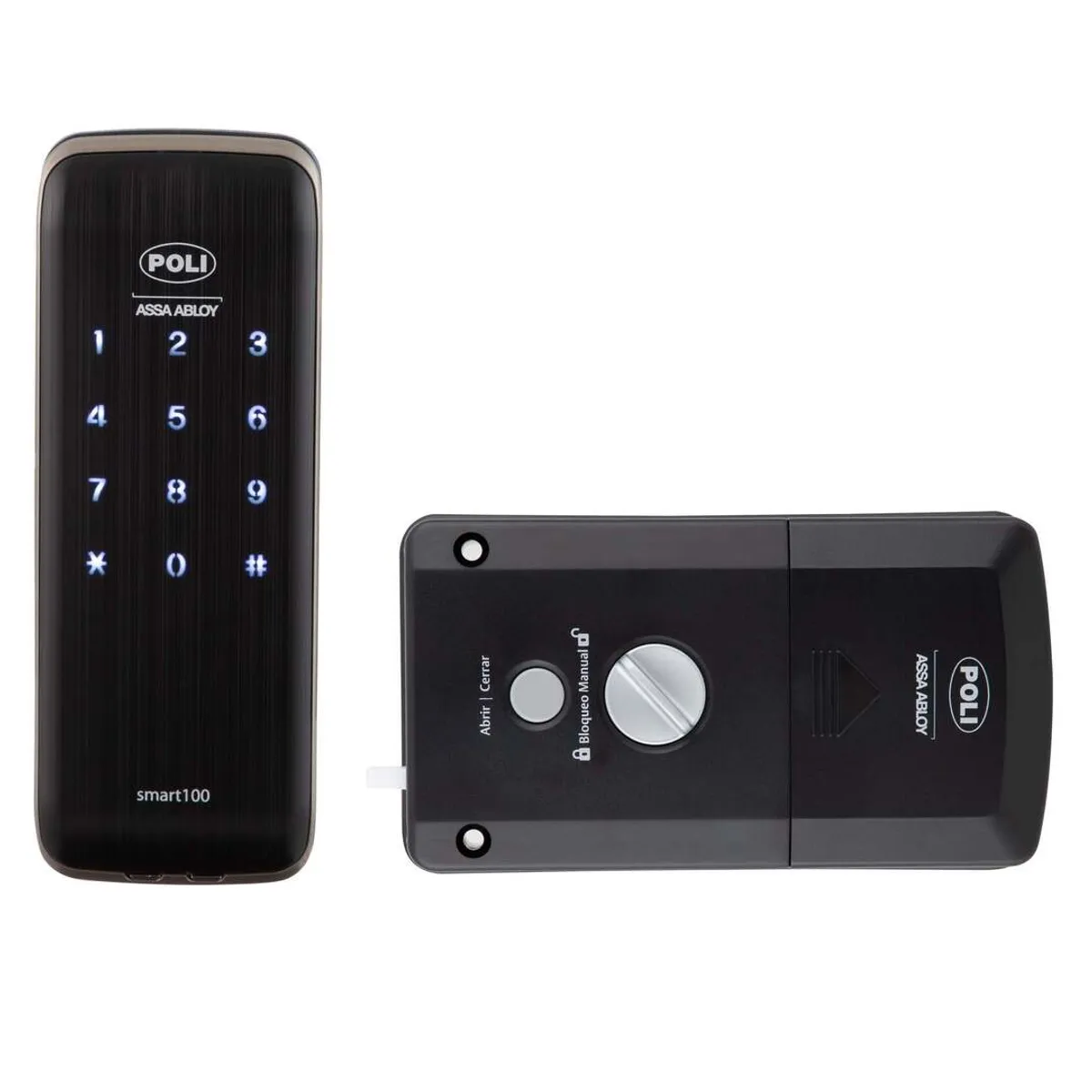 POLI - Cerrojo Digital POLI Sobreponer Smart100 Negro