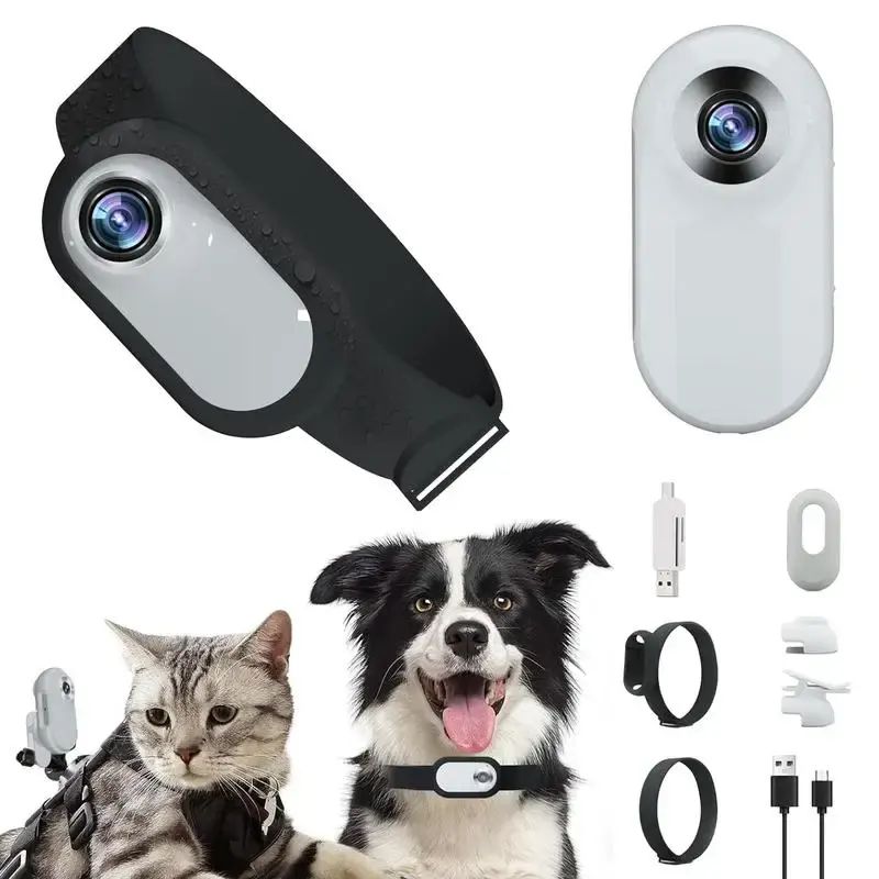 GENERICO - Cámara Deportiva para Mascotas y Acción con Collar HD A100 - Blanco