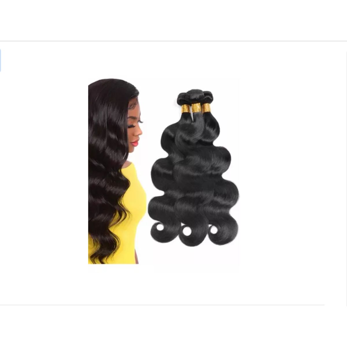 GENERICO - Onda Profunda 18  Pulgadas Cabello Humano Natural Negro