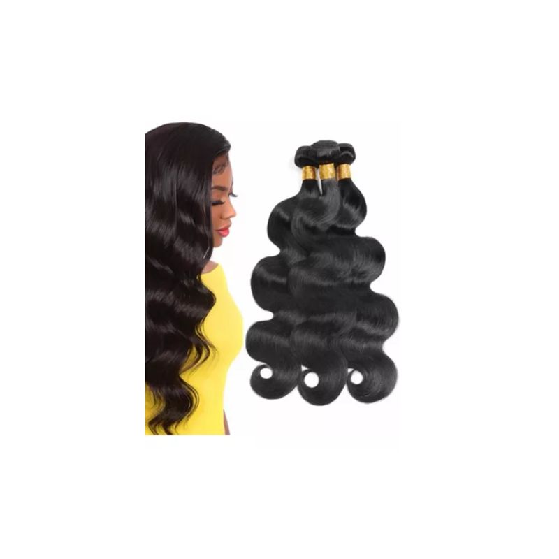 GENERICO - Onda Profunda 16  Pulgadas Cabello Humano Natural Negro