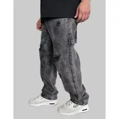 DIABOLO JEANS - JEANS GRIS AGUJEROS VAQUERO
