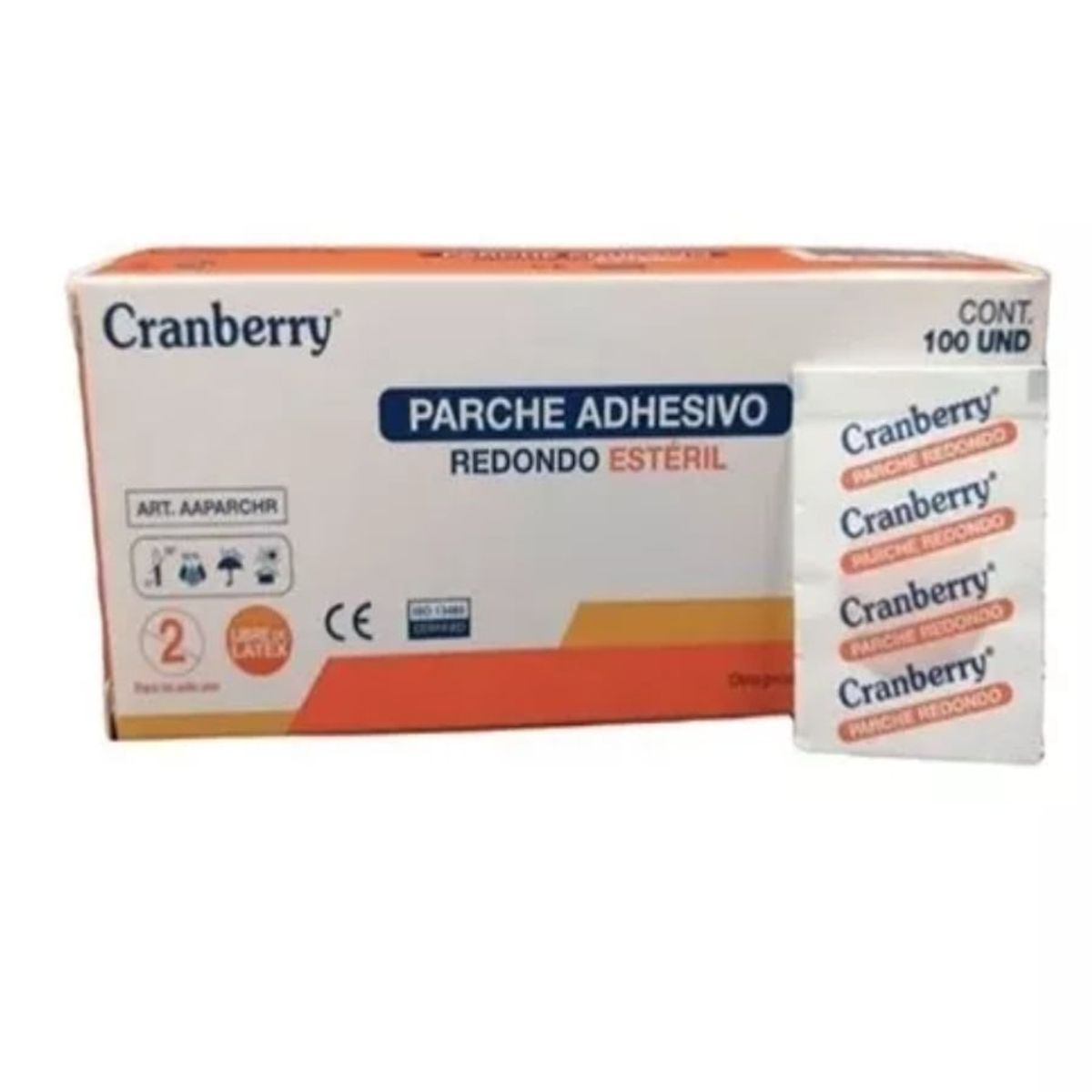 CRANBERRY - Parche Adhesivo Redondo Curita Estéril Cranberry X 100uni