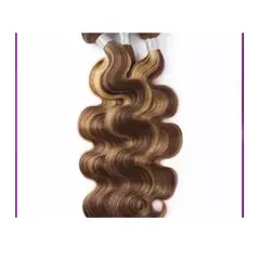 GENERICO - Onda Profunda 18 Pulgadas Cabello Humano Natural CASTAÑO CON VISOS RUBIOS
