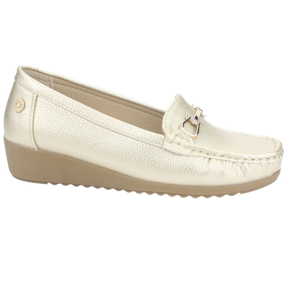 CHALADA - Mocasin Mujer Dorado Casual Chalada Malu-2