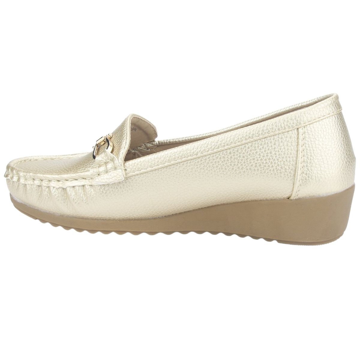 CHALADA - Mocasin Mujer Dorado Casual Chalada Malu-2