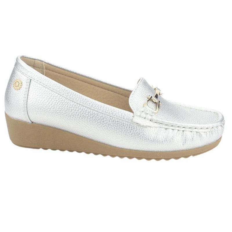 CHALADA - Mocasin Mujer Plateado Casual Chalada Malu-2