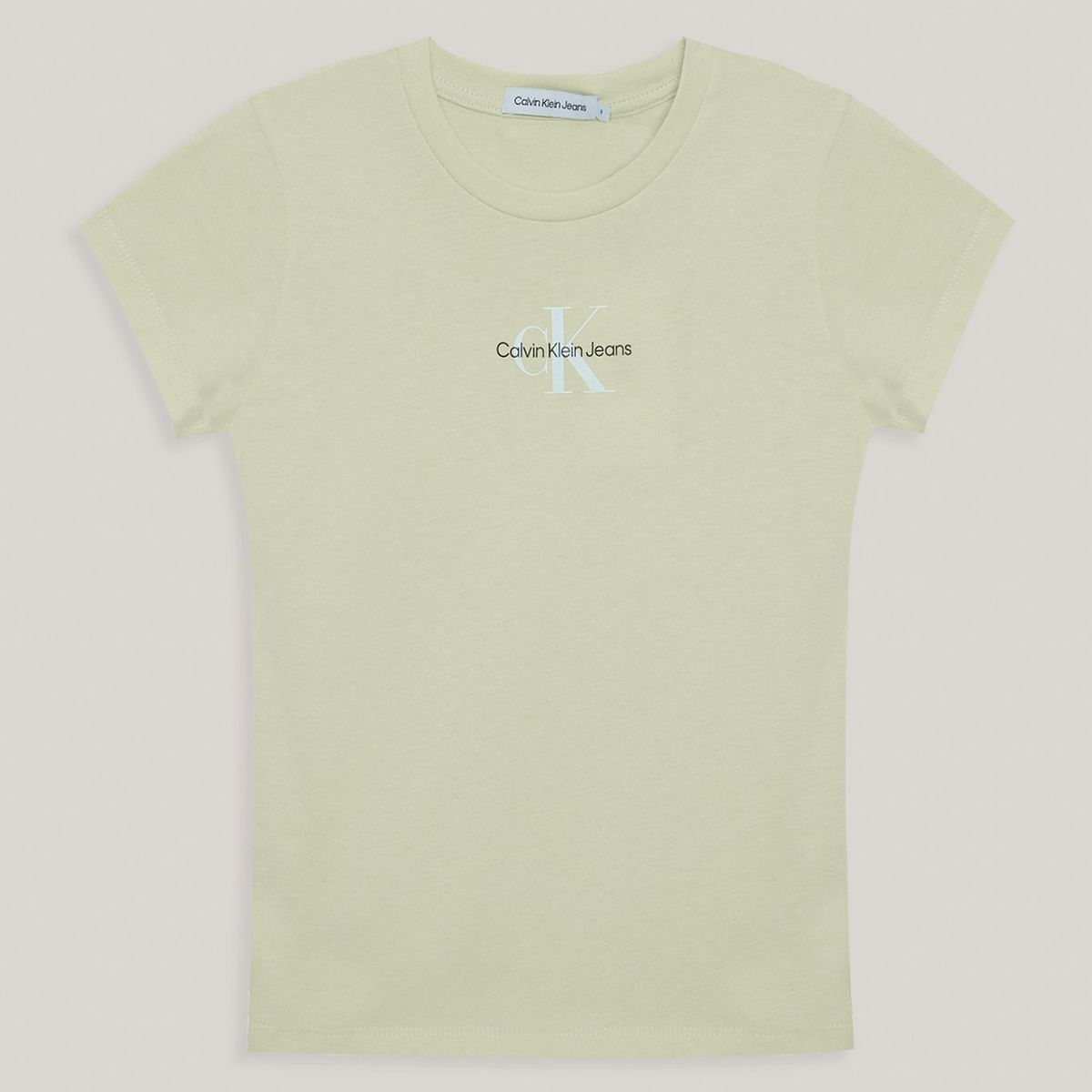CALVIN KLEIN - Polera Niña Micro Monogram Verde Calvin Klein