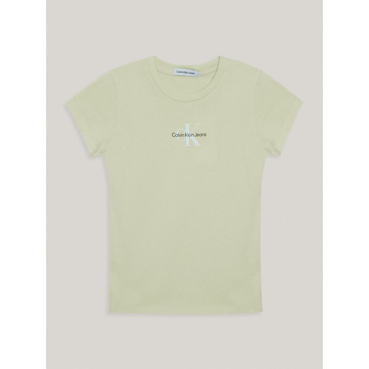 CALVIN KLEIN - Polera Niña Micro Monogram Verde Calvin Klein
