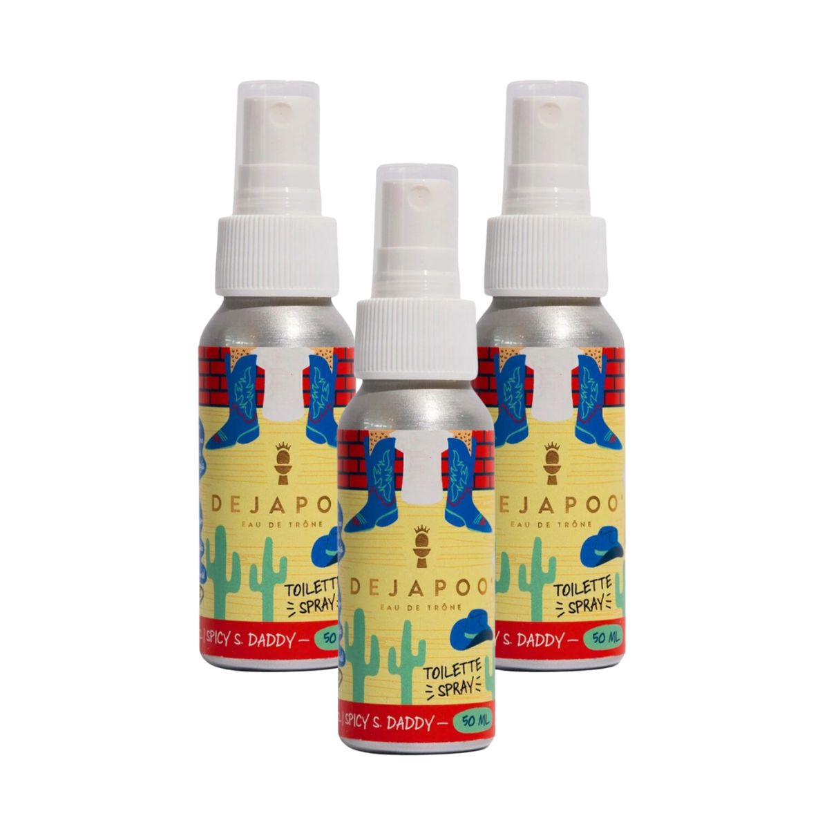 DEJAPOO - Pack 3 Eliminador de Olores Baño Spicy S Daddy 50 ml Dejapoo DEJAPOO