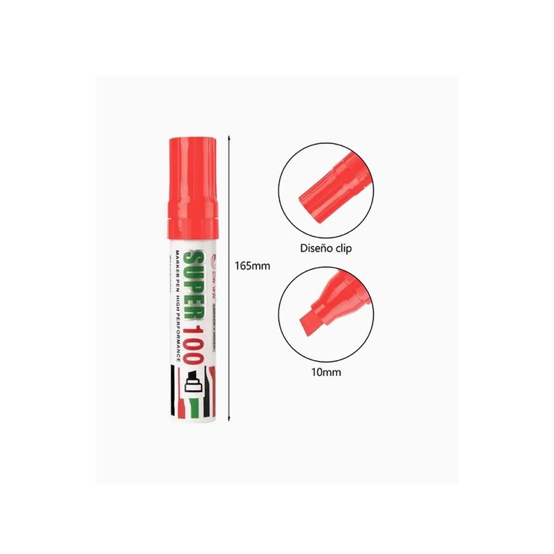 GENERICO - Marcador Ultra Grande Rojo 1pcs 1650cm