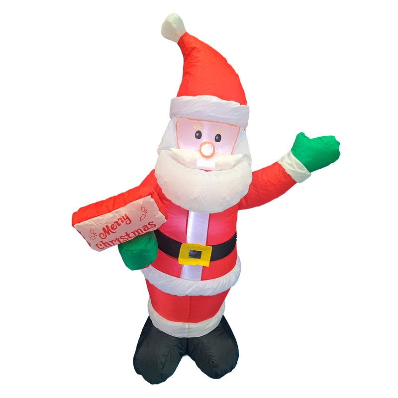 GENERICO - Viejito Pascuero Inflable 1.20 Mts Luz Led Corriente