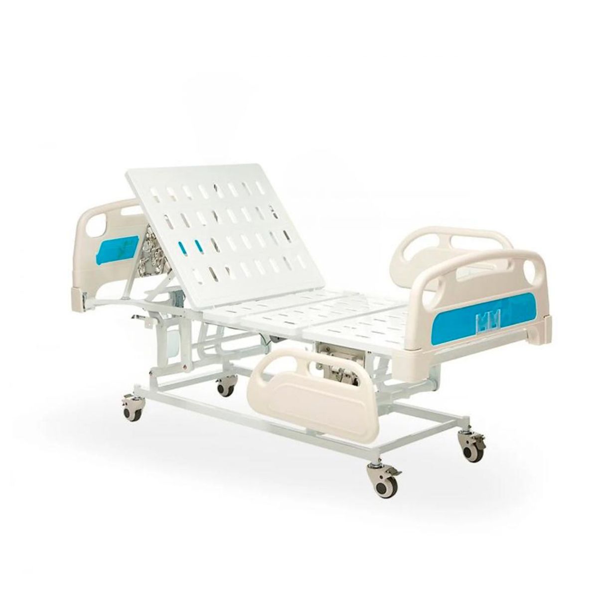 GENERICO - Catre Clínico Eléctrico 4 Posiciones PREMIUM C/BARANDAS