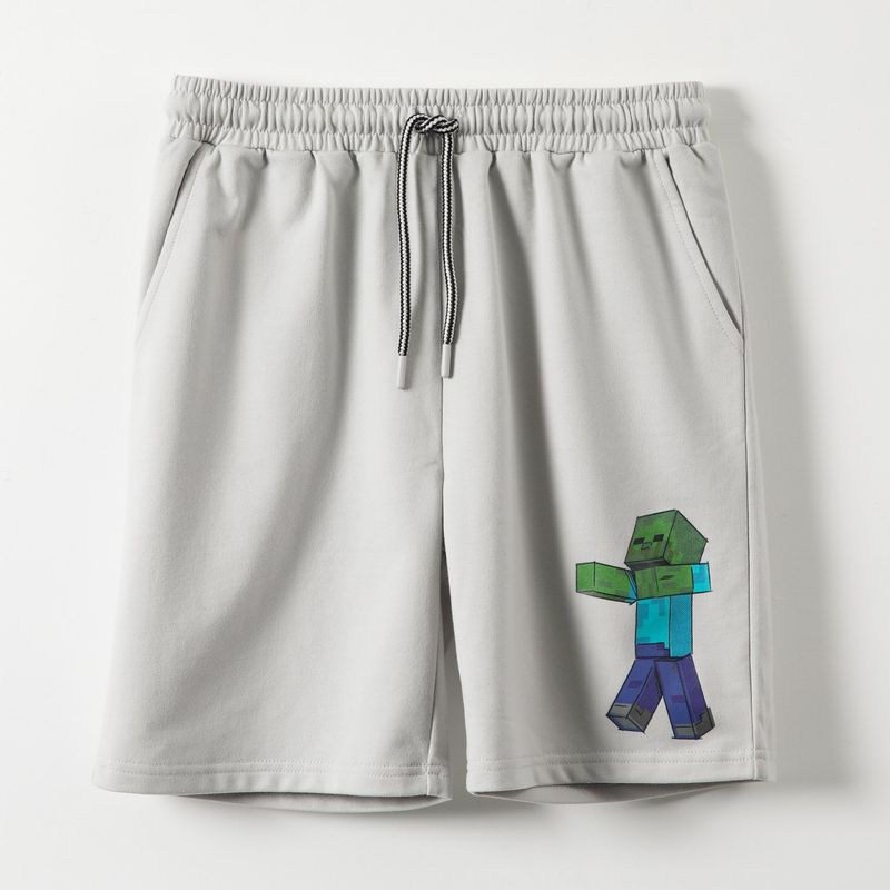 MINECRAFT - Short Niño Creeper Gris Minecraft