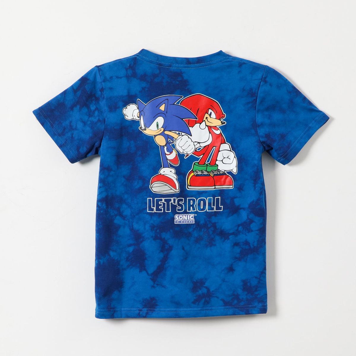 SONIC - Polera Manga Corta Niño Tie Dye Azul Sonic