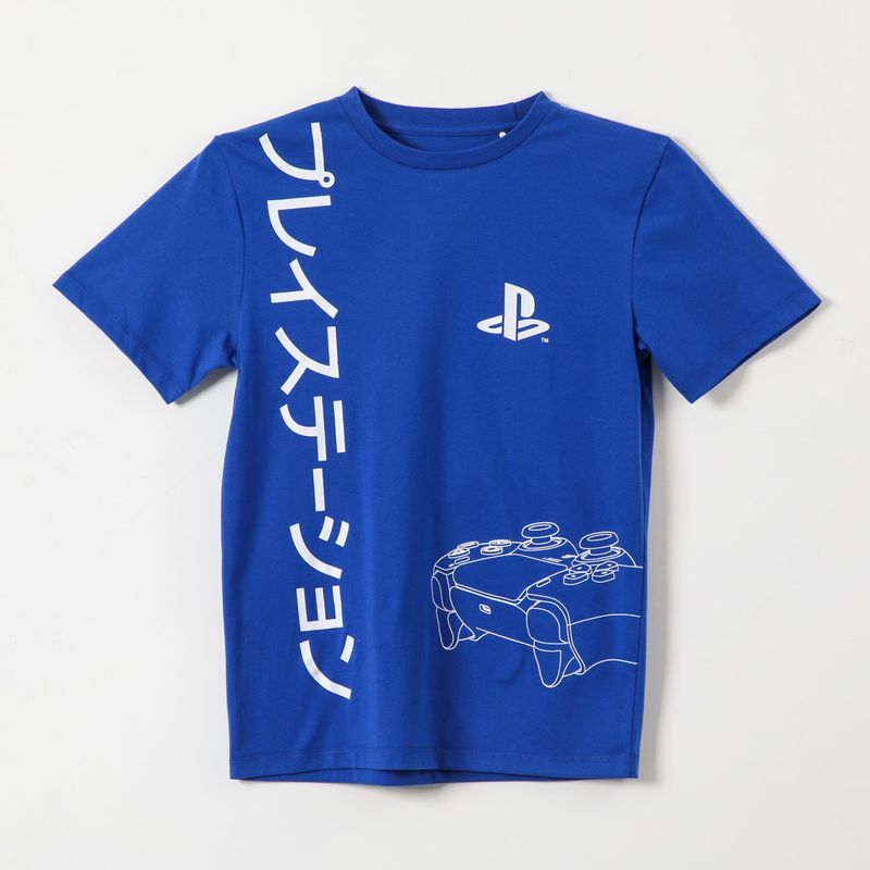 PLAYSTATION - Polera Manga Corta Niño Azul Playstation