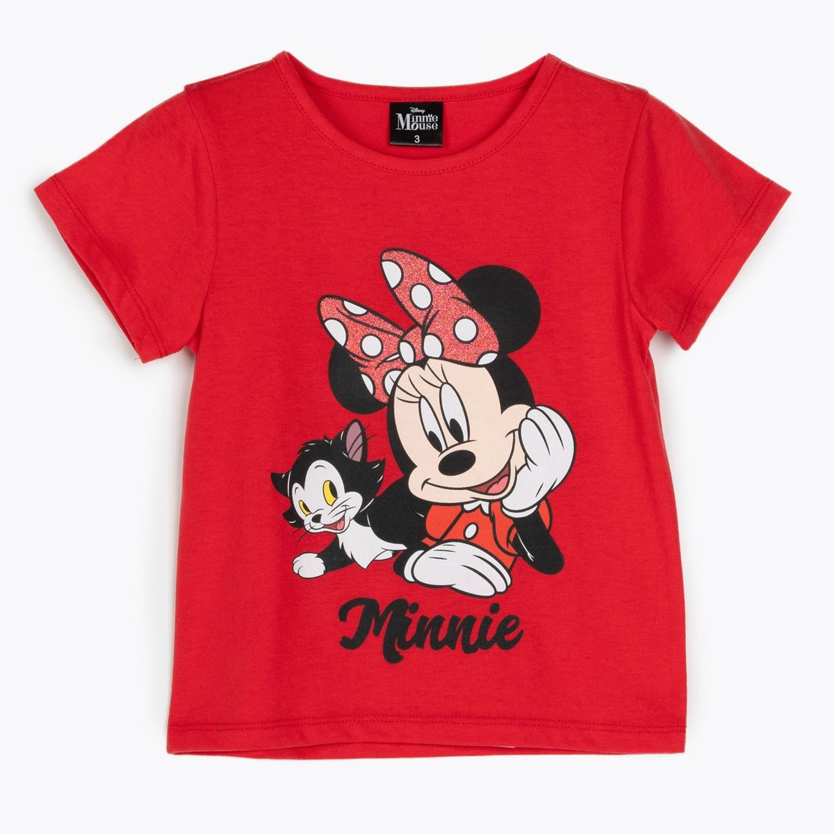 DISNEY - Polera Manga Corta Niña Minnie Rojo Disney