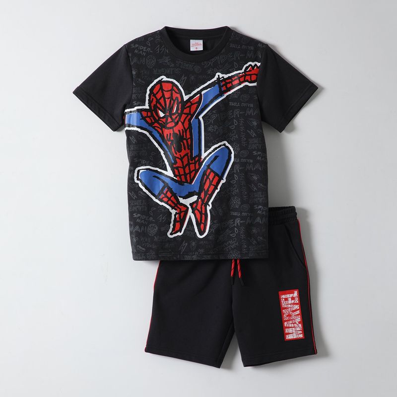MARVEL - Conjunto Niño Spiderman Negro Marvel