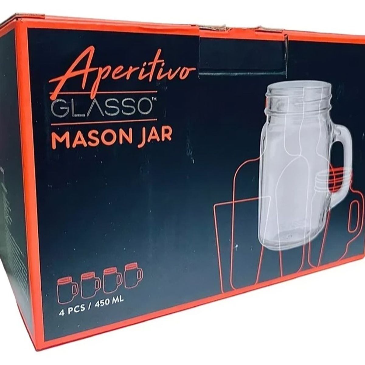 GLASSO - SET 4 VASOS MOJITO MASON GLASSO