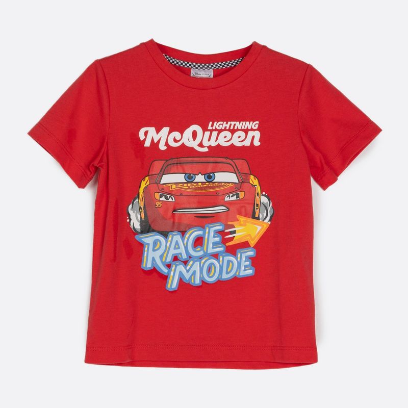 DISNEY - Polera Manga Corta Niño Rayo Mcqueen Rojo Disney