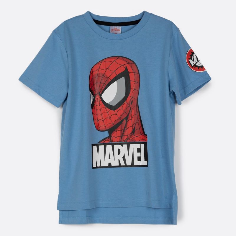 MARVEL - Polera Manga Corta Niño Spiderman Azul Marvel