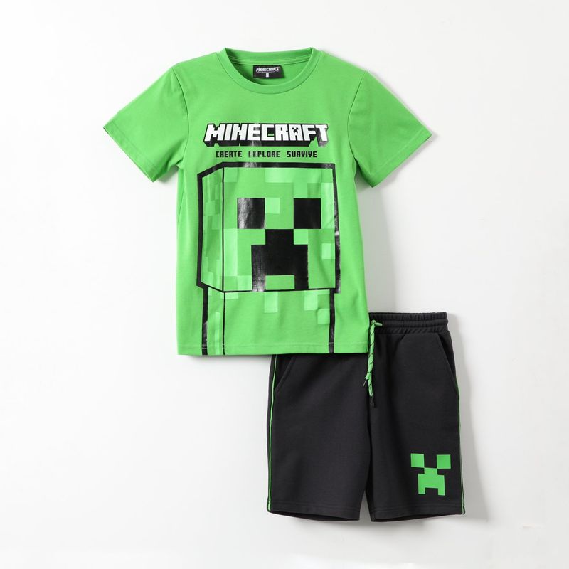 MINECRAFT - Conjunto Niño Creeper Verde Minecraft