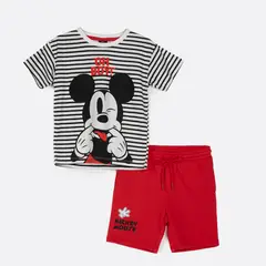 DISNEY - Conjunto Niño Rayas Mickey Blanco