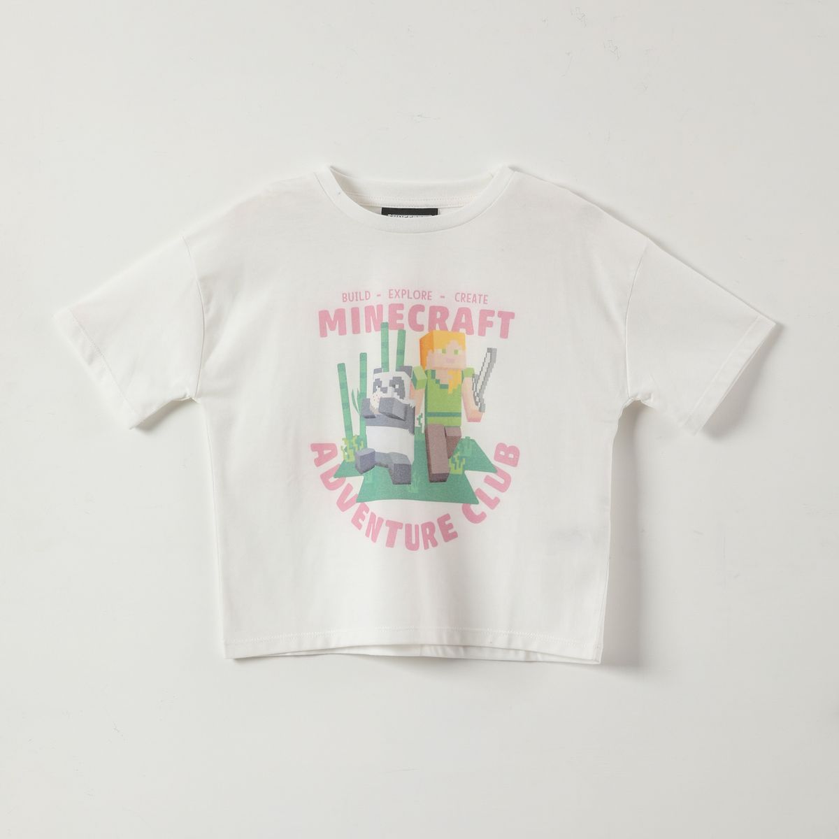 MINECRAFT - Polera Manga Corta Niña Adventure Blanco Minecraft