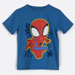 MARVEL - Polera Manga Corta Niño Spidey Azul