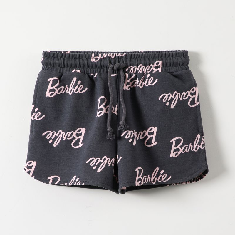 BARBIE - Short Niña Full Print Gris Barbie