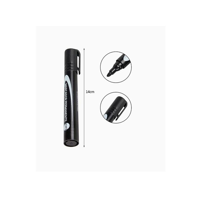 GENERICO - Marcador Negro 2pcs 14cm