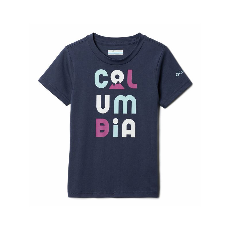 COLUMBIA - Polera Niña Bessie Butte Grap Azul COLUMBIA