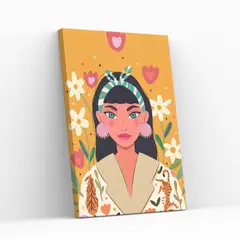 GENERICO - Diamond Painting en bastidor Mujer en otoño - Pintura con Diamantes 25x35