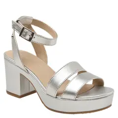 BRUNO ROSSI - Sandalia Casual Plateado Mujer