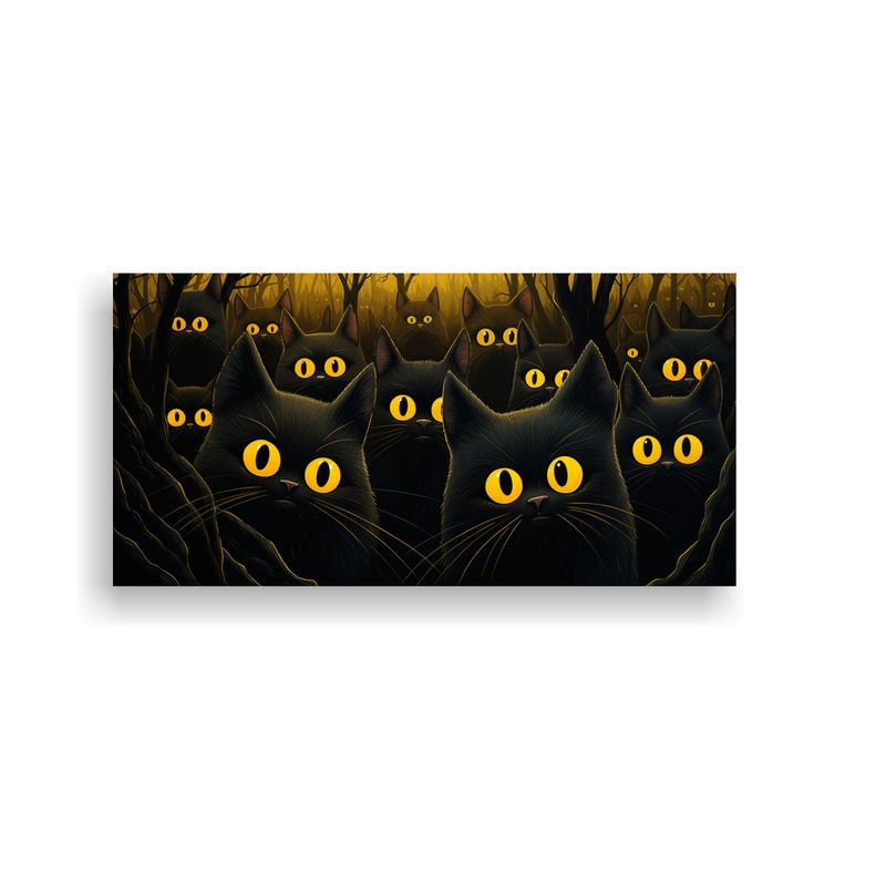 GENERICO - Cuadros Decorativos De Gatos En Divertidas Escenas 160x80cm
