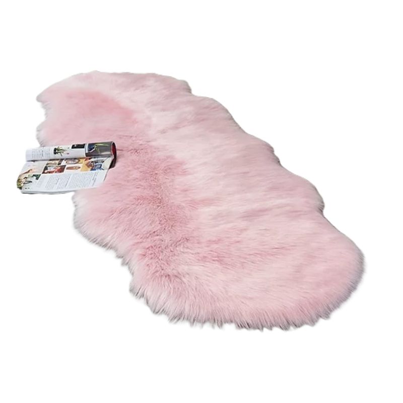 ANGELES DEL HOGAR - Alfombra Piel de Oveja 180x60cm Rosado