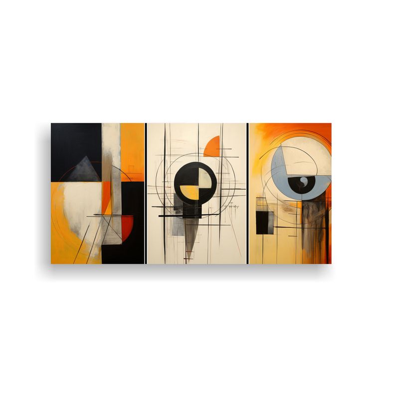 GENERICO - Cuadros Abstractos Decorativos De Intensos Colores 160x80cm
