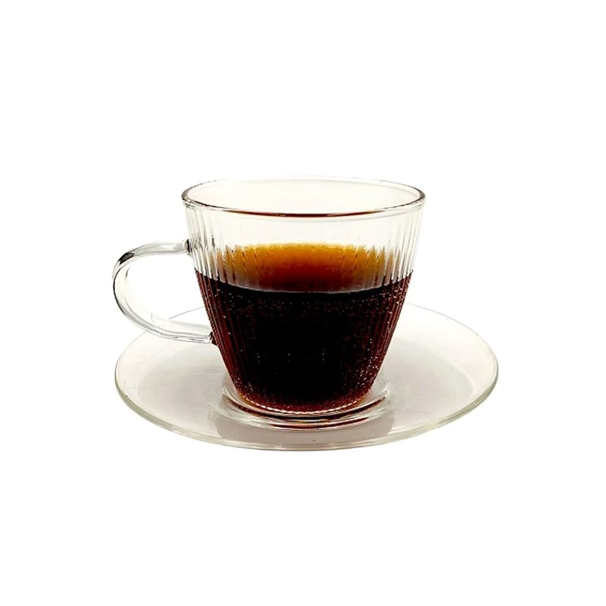 GLASSO - SET 4 TAZAS C/PLATO ESPRESSO GLASSO