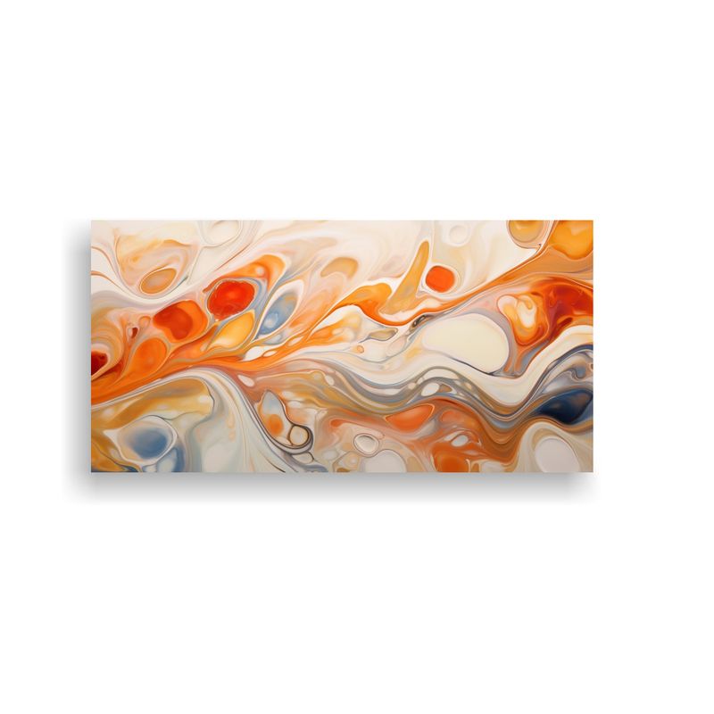 GENERICO - Pintura Lienzo Colores Vibrantes Cálidos Naranja  160x80cm