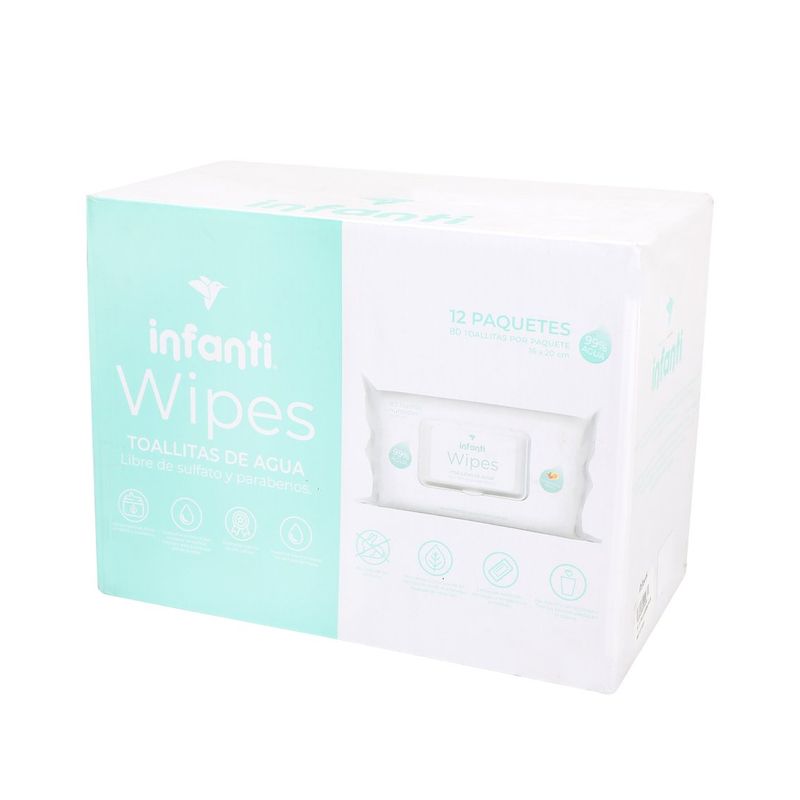 INFANTI - Caja 12 Toallas Húmedas Water Infanti