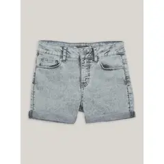 CALVIN KLEIN - Short Denim Niña Cuffed Gris