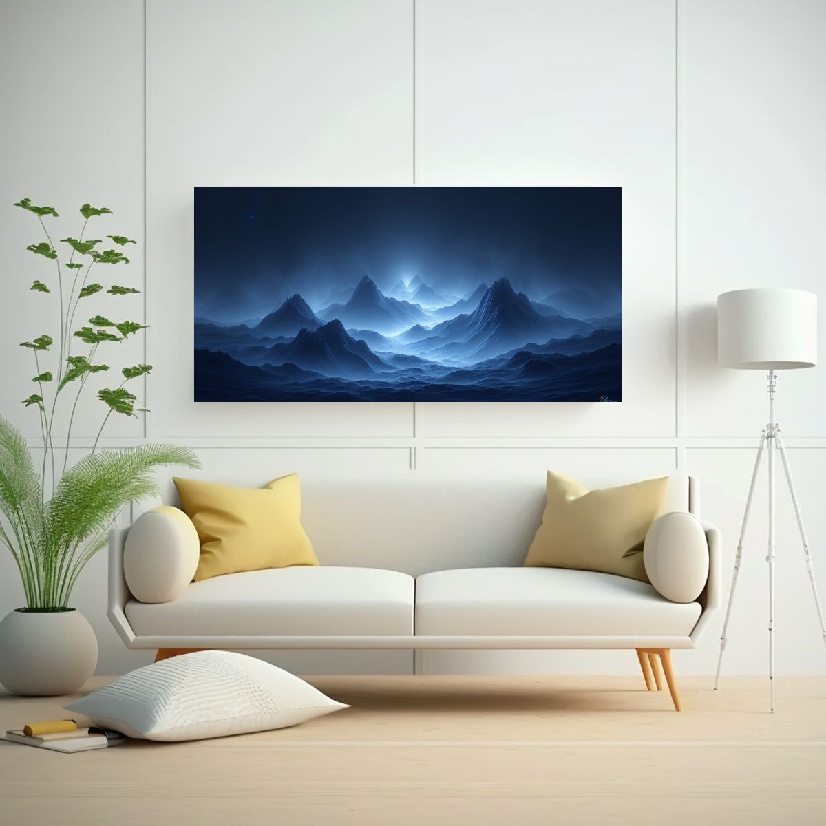 GENERICO - Paisaje Desierto Abstracto Con Calma Cuadro Decor 160x80cm