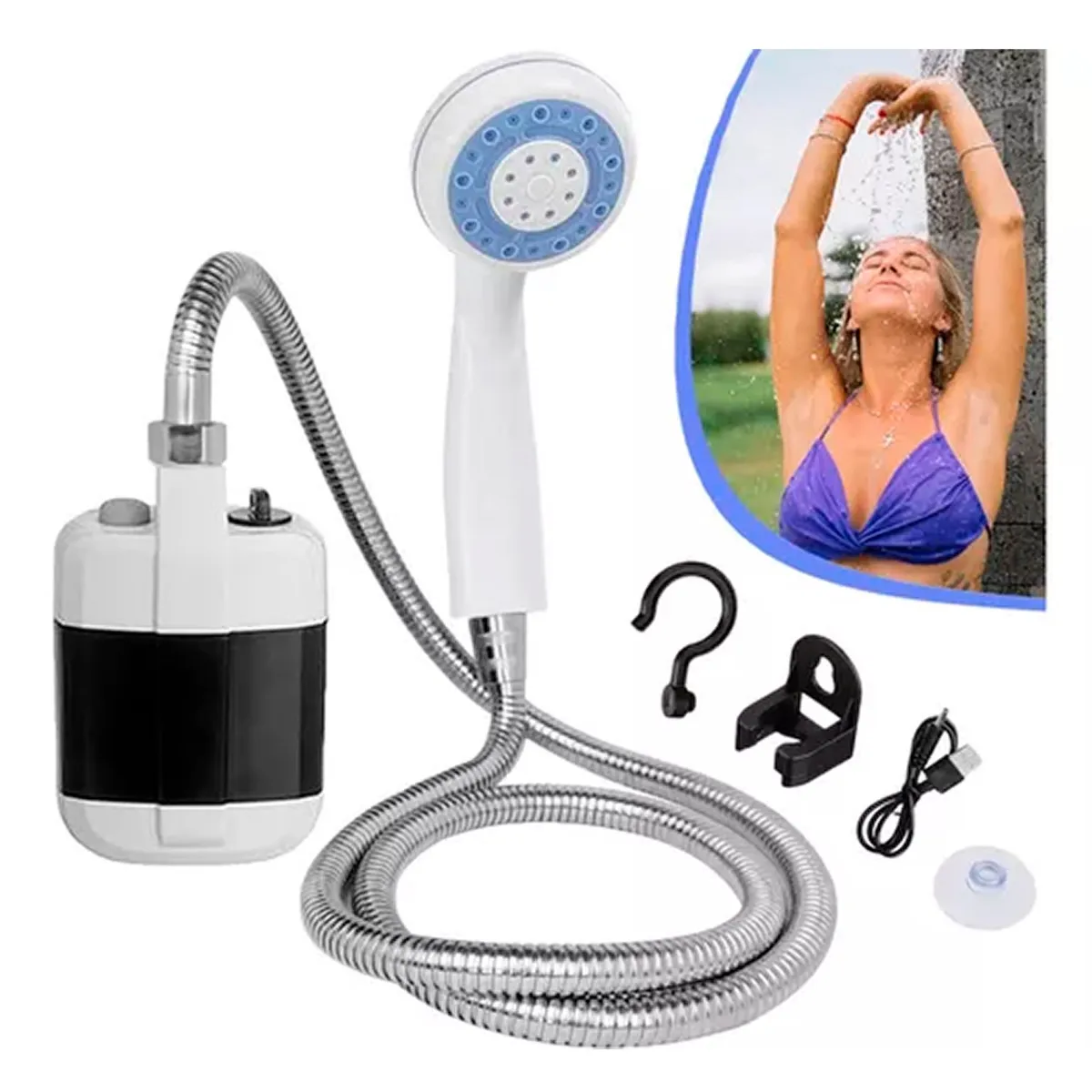OFERTABKN - Ducha Portátil Para Camping Ducha Recargable Al Aire Libre
