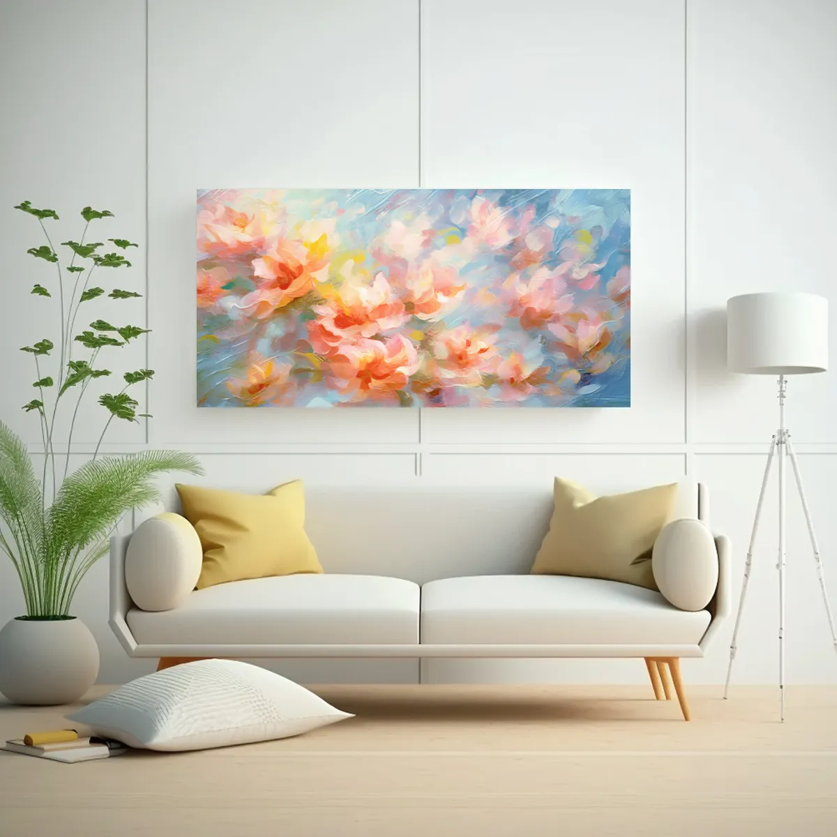 GENERICO - Pintura Floral Rosa En Primer Plano Surrealista En 160x80cm