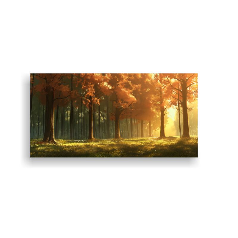 GENERICO - Pintura De Decoración De Bosque De Robles En Oto 160x80cm
