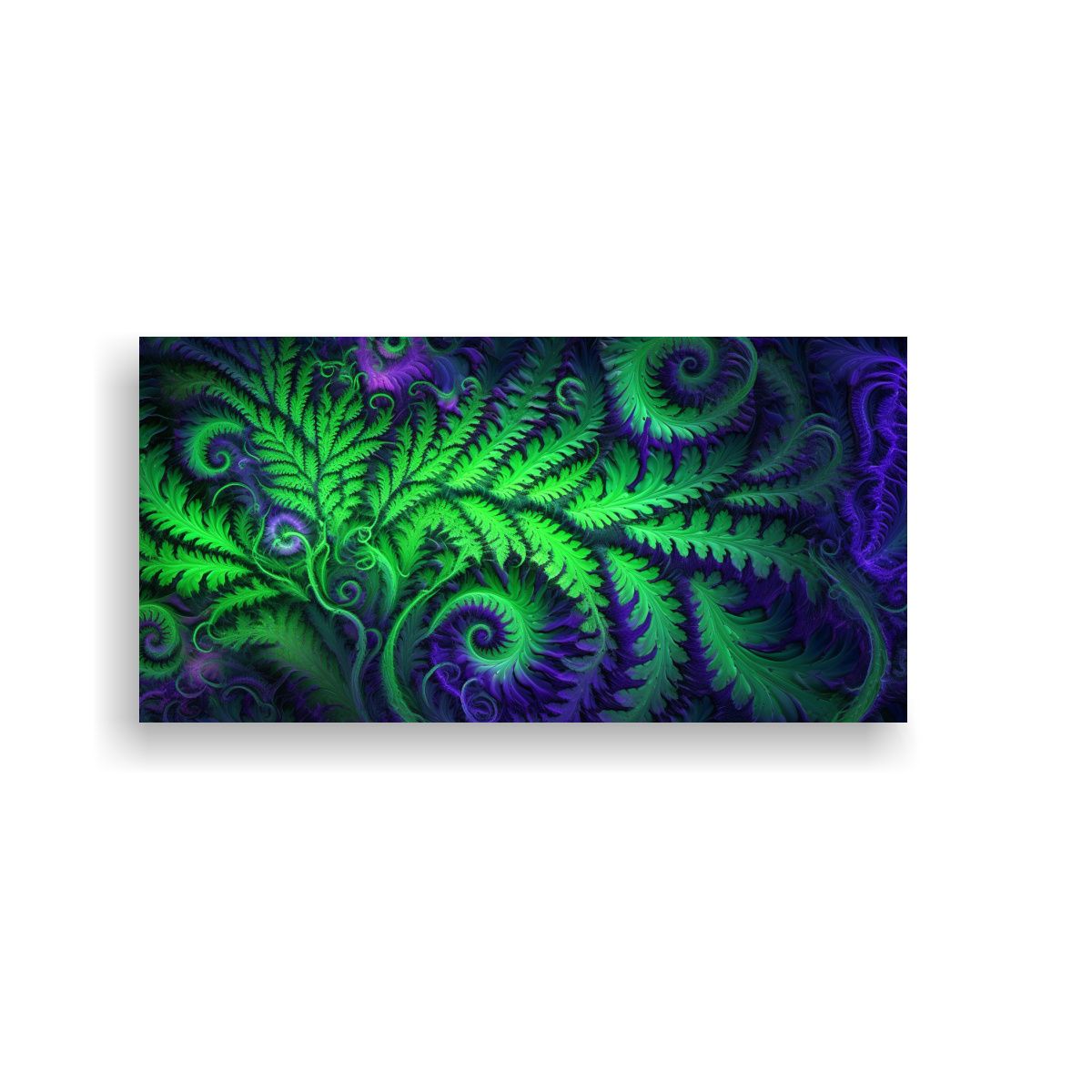 GENERICO - Cuadros Tela Bastidor Alien Fern Y Psicodélicos P 160x80cm