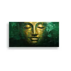 GENERICO - Cuadro Minimalista Rostro De Buda En Estilo Abstr 160x80cm