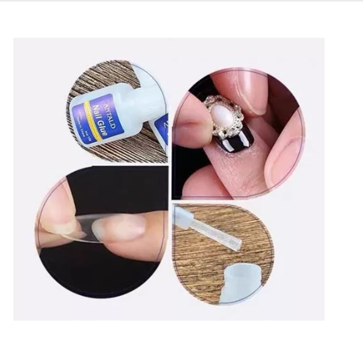 GENERICO - Pack 10 Pegamentos Para Uñas Postizas 10gramos